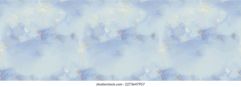 Gold Vector Ink Marble. Fluid Seamless Background. Bronze Alcohol Ink Glitter. Blue Seamless Background. Golden Watercolor Canvas. Foil Ink Paint. Blue Marble Watercolor. Luxury Seamless Art Template