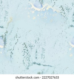 Mármol de tinta del vector de oro. Acuarela De Mármol Foil. Fondo Elegante Y Fluido. Mármol blanco de tinta de alcohol. Repetición de acuarela de cobre. Fondo Oro Oriental. Pintura de arte azul. Pintura de tinta abstracta del vector