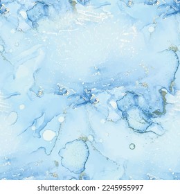 Mármol de tinta del vector de oro. Acuarela Oriental Foil. Textura de tinta de alcohol de cobre. Mármol acuarela dorada. Fondo transparente del vector. Pintura de tinta azul. Fondo De Mármol De Foil. Plantilla de Arte Lujoso y Sin Precedentes