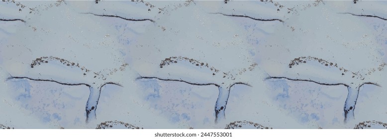 Mármol de tinta de Vector dorado. Lámina Mármol Acuarela. Brillo de tinta de alcohol de cobre. Lona de acuarela dorada. Pintura de arte azul. Fluido Elegante Acuarela. Fondo Abstractas de papel de aluminio. Pintura de tinta Abstractas de lujo