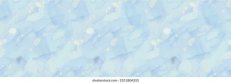 Mármol de tinta del vector de oro. Mármol blanco de tinta de alcohol. Fondo Azul Oriental. Glitter de color de agua de bronce. Acuarela Elegante Ligera. Pintura de tinta de aceite. Acuarela de mármol azul. Pintura de arte sin vectores