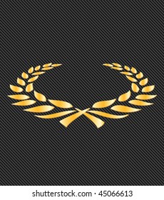 gold vector laurels - vintage sign