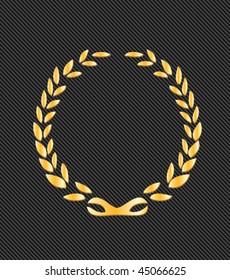 gold vector laurels - vintage sign