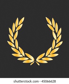 gold vector laurels - vintage sign