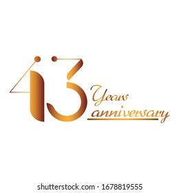 gold vector logo 43 year anniversary