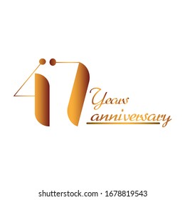 gold vector logo 47 year anniversary
