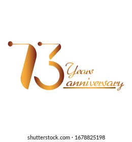 gold vector logo commemorating 73 years