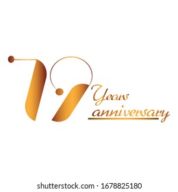 gold vector logo commemorating 79 years