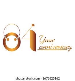 gold vector logo commemorating 84 years