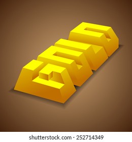 Gold vector logo design template