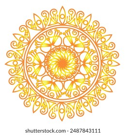 Vector dorado mandala art mandala design

