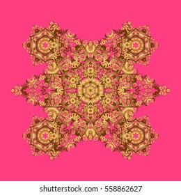 Gold vector mandala with peacock feather. Abstract oriental mandala frame with decorative golden foil. Design for fashion banner, cover, save the date card, wedding or birthday party invitation.