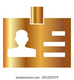 Gold Vector Name Tag For ID - Human, User, Member 