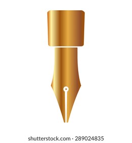 Gold Vector pen icon