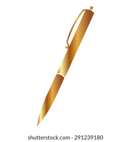 Gold Vector pen icon