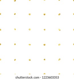Gold vector seamless abstract pattern. Modern blots hand drawn on white background. Seamless repeatable doodle style design.