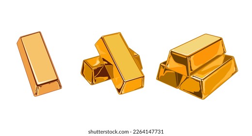 Gold vector set graphic clipart design