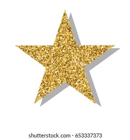 Gold vector star signs. 