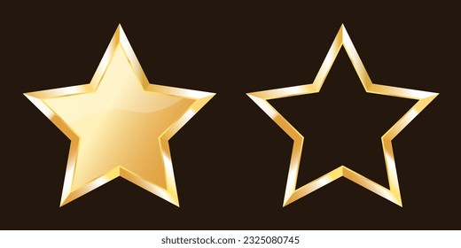 gold vector star vip award