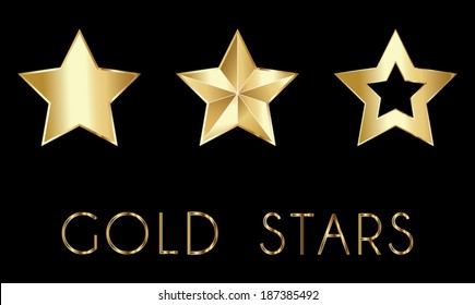 gold vector stars