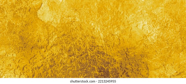 Gold vector texture for cover design, cards, flyers, poster, banner. Gold paint. Luxury backdrop for design. Empty blank for text. Hand drawn golden backdrop.
