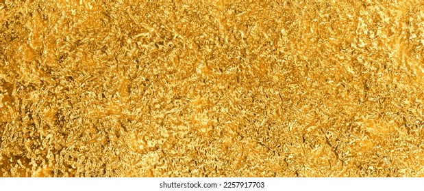 Textura vectorial de oro para diseño de portada, tarjetas, volantes, afiches, banner. Pintura dorada. Lujo de referencia para el diseño. Vaciar en blanco para el texto. Fondo de ilustración amarillo dibujado a mano. Superficie metálica.