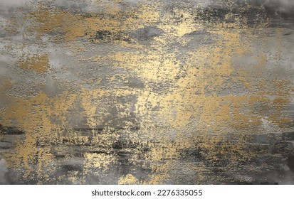 Gold Vektorgrafik für Cover Design, Karten, Flyer, Poster, Banner. Goldfarbe. Luxuriöser Hintergrund für Design. Stein. Grunge leer für Text. Handgezeichnete, goldgelbe Hintergrund.	
