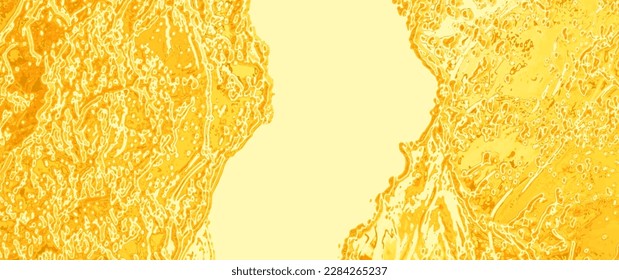 Gold vector texture for cover design, cards, flyers, poster, banner. Golden paint. Luxury background for design. Empty blank for text. Hand-drawn yellow illustration backdrop. Metal surface.	