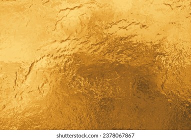 Gold vector texture for cover design, cards, flyers, poster, banner. Bronze old paint. Golden grunge backdrop for design. Hand drawn golden backdrop. Vintage aged metallic texture.	