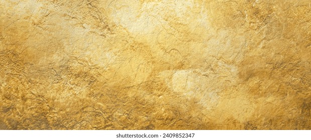 Gold vector texture for cover design, cards, flyers, poster, banner. Bronze paint. Stone backdrop for design. Empty blank for text. Hand drawn golden backdrop. Vintage aged metallic texture.	