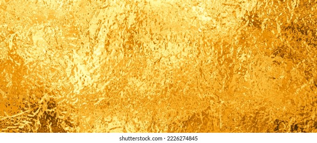 Gold, Vektorstruktur. Goldener luxuriöser Hintergrund für Karte, Cover-Design, Flyer. Gelbe handgezeichnete Illustration für Design. Helle Metalloberfläche.