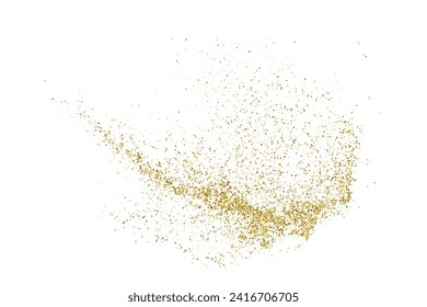 Patrón de textura de vectores dorados sobre fondo blanco. Confetti dorado ligero. Fondo de Ilustración Amarilla. Elemento de diseño.	
