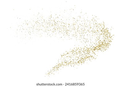 Gold-Vektorgrafik-Muster auf weißem Hintergrund. Helles Golden Confetti. Hintergrund der gelben Illustration. Design-Element.	
