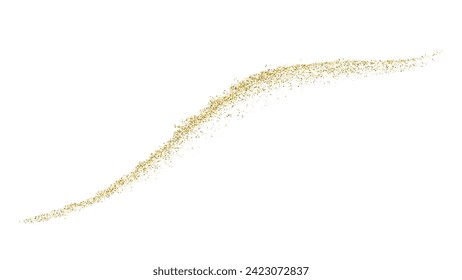 Gold-Vektorgrafik-Muster auf weißem Hintergrund. Helles Golden Confetti. Hintergrund der gelben Illustration. Design-Element.	
