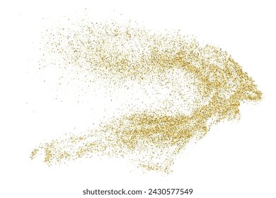 Patrón de textura vectorial de oro sobre fondo blanco. Confeti dorado claro. Fondo De Ilustración Amarillo. Elemento de diseño.	eps 10.