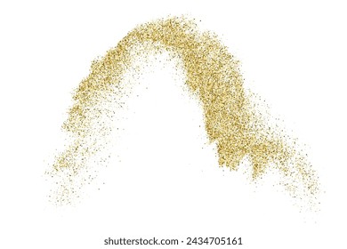 Patrón de textura vectorial de oro sobre fondo blanco. Confeti dorado claro. Fondo De Ilustración Amarillo. Elemento de diseño.	eps 10.