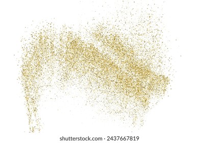 Gold Vektor Textur Muster auf weißem Hintergrund. Helles goldenes Konfetti. Gelber Bildhintergrund. Konstruktionselement.	EPS 10.