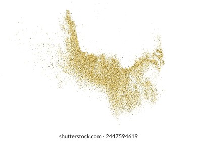 Vektorgrafik-Textur-Muster auf weißem Hintergrund. Helles goldenes Konfetti. Gelber Bildhintergrund. Konstruktionselement.	EPS 10.