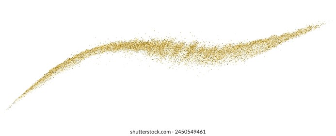 Gold vector texture. Golden wave pattern isolated on white background. Glitter explosion confetti. Yellow dust overlay. Vector illustration, EPS 10.