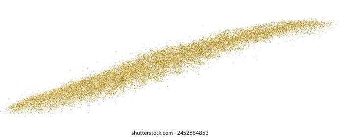 Gold vector texture. Golden wave pattern isolated on white background. Glitter explosion confetti. Yellow dust overlay. Vector illustration, EPS 10.
