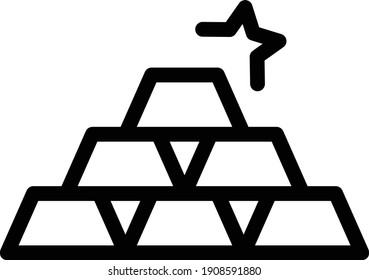 gold vector thin line icon