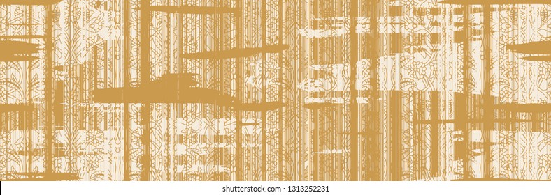 gold vector tie dye seamless pattern. Abstract watercolor. Natural tiles. Organic texture.Watercolour print. Japan folk pattern. Organic textile. Japanese seamless natural texture. Indigo batik.