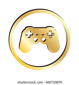 Gold Video Game Controller Icon