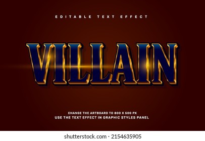 Gold Villain editable text effect template