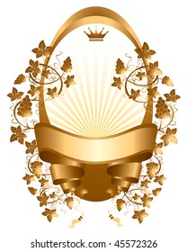 gold vine label