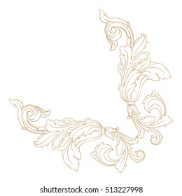 Vector Vintage Baroque Design Frame Pattern Stock Vector (Royalty Free ...