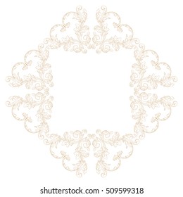 Gold vintage baroque element ornament retro pattern antique style acanthus. Decorative design element filigree calligraphy vector. You can use for wedding decoration of greeting card and laser cutting