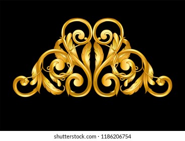 gold vintage baroque frame scroll