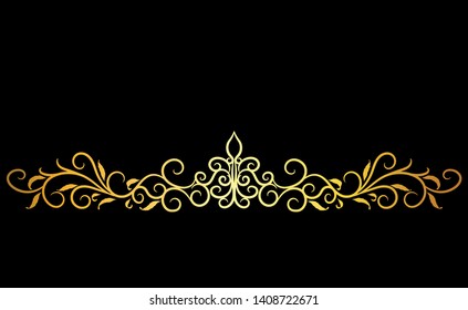 gold vintage baroque frame scroll