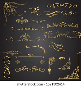 gold vintage baroque frame scroll